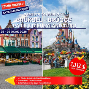 Brüksel-Brügge Paris&Disneyland Turu